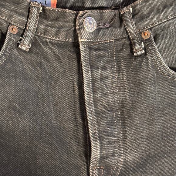 Acne Studios Blå Konst 1997 Overdyed Black Straight Leg Jeans 27x34 Minimalist - Picture 6 of 11